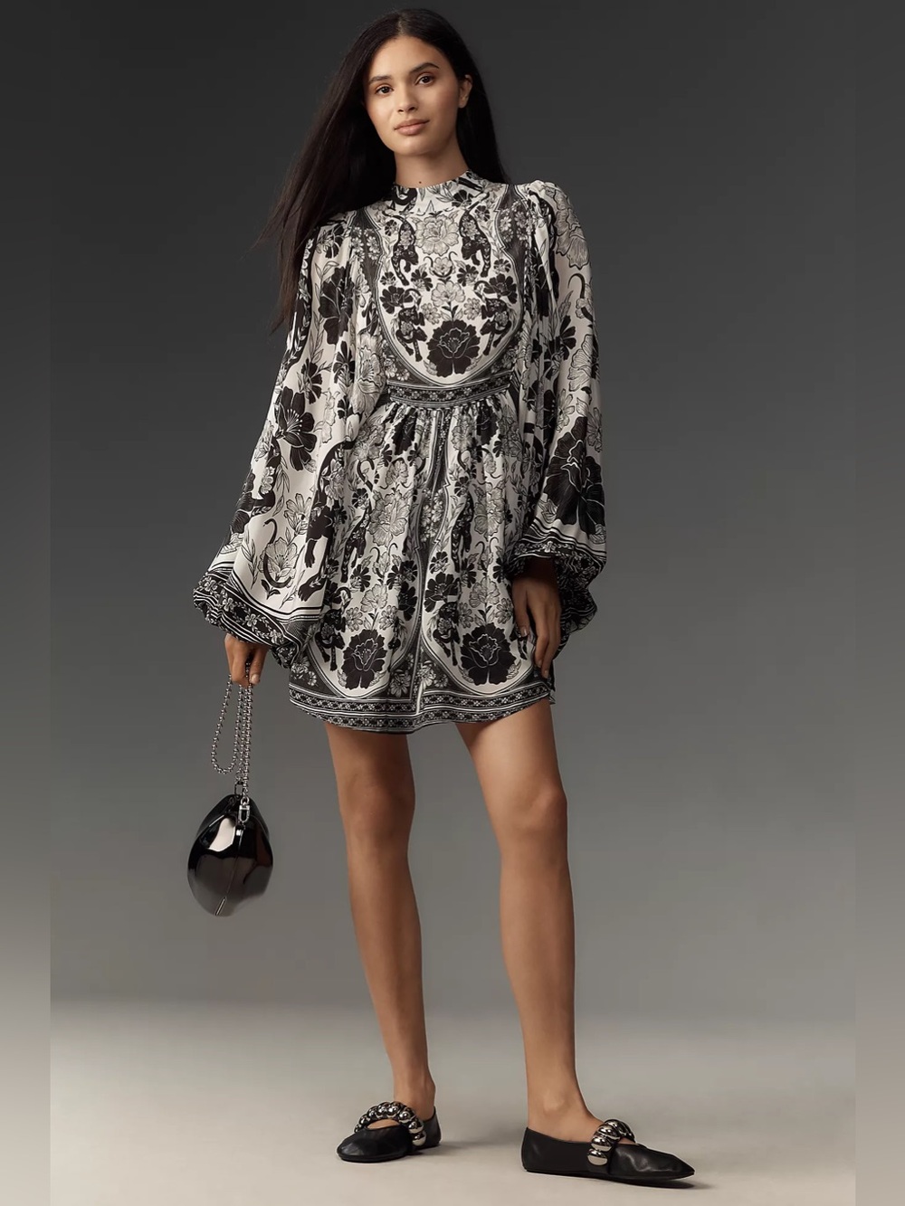 Farm Rio: High-Neck Long-Sleeve
Mini Dress